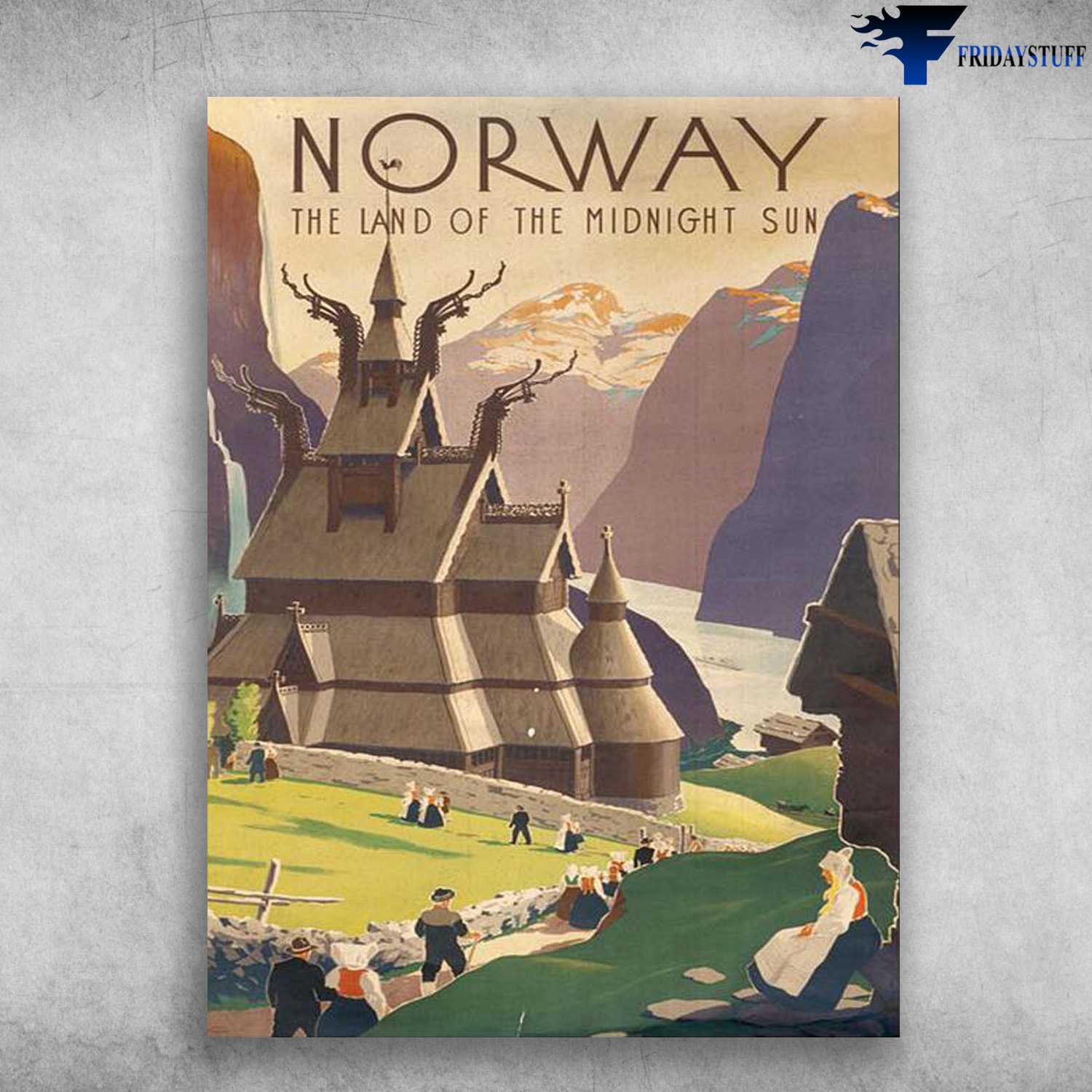 Norway Poster, The Land Of The Midnight Sun, Wall Art Poster