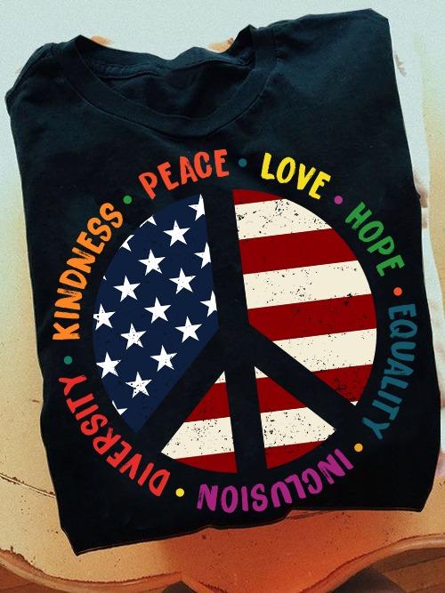 Peace love hope - America peace flag, peaceful symbol