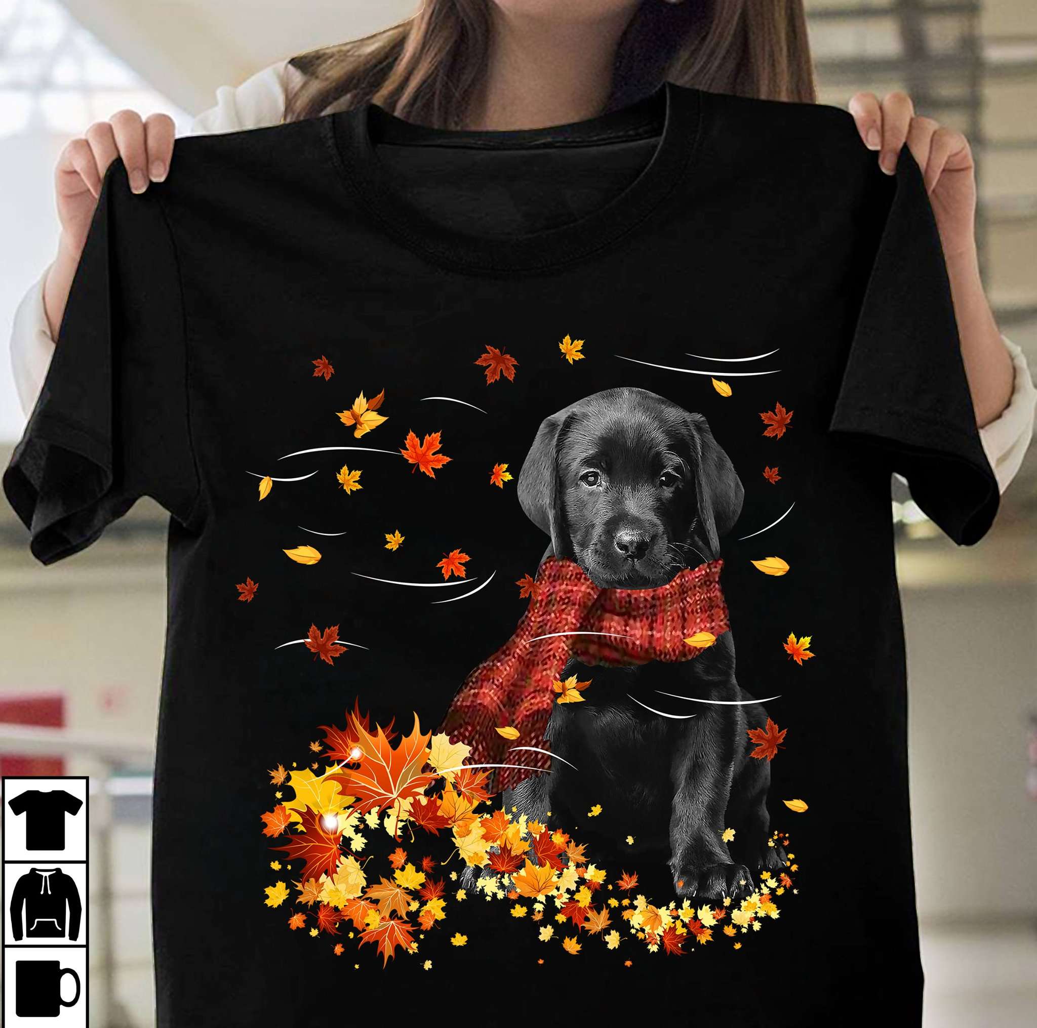Puppy dog in Fall - Fall the wonderful season, T-shirt for dog lover