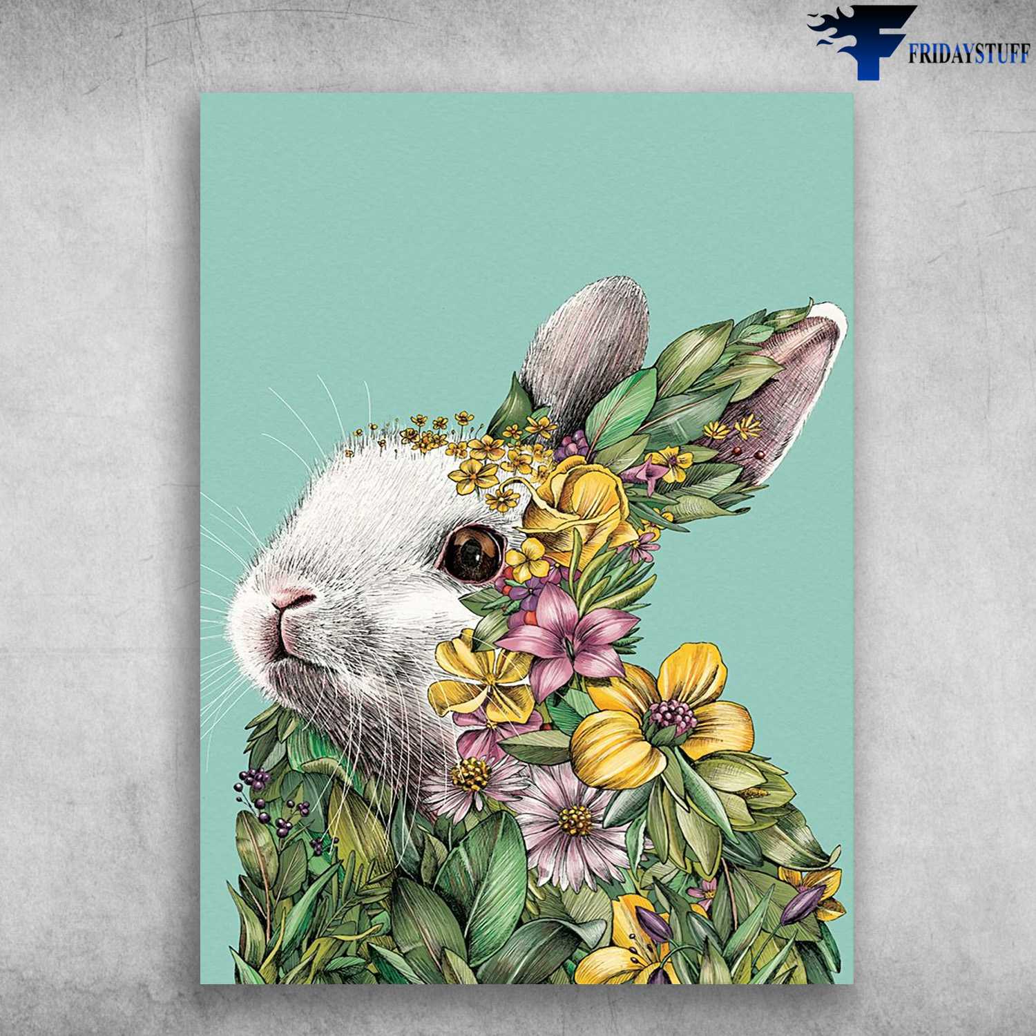 Rabbit Poster, Bunny Art, Rabbit Lover