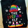 The lesbian ELF - Christmas day ugly sweater, Christmas lgbt gift