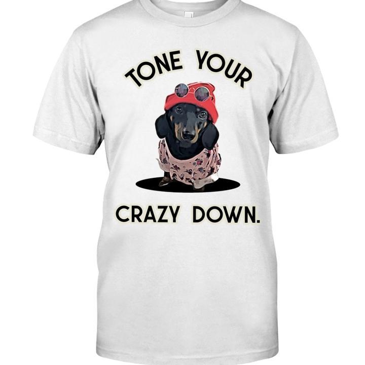 Tone your crazy down - Dachshund dog lover, Gift for dog lover