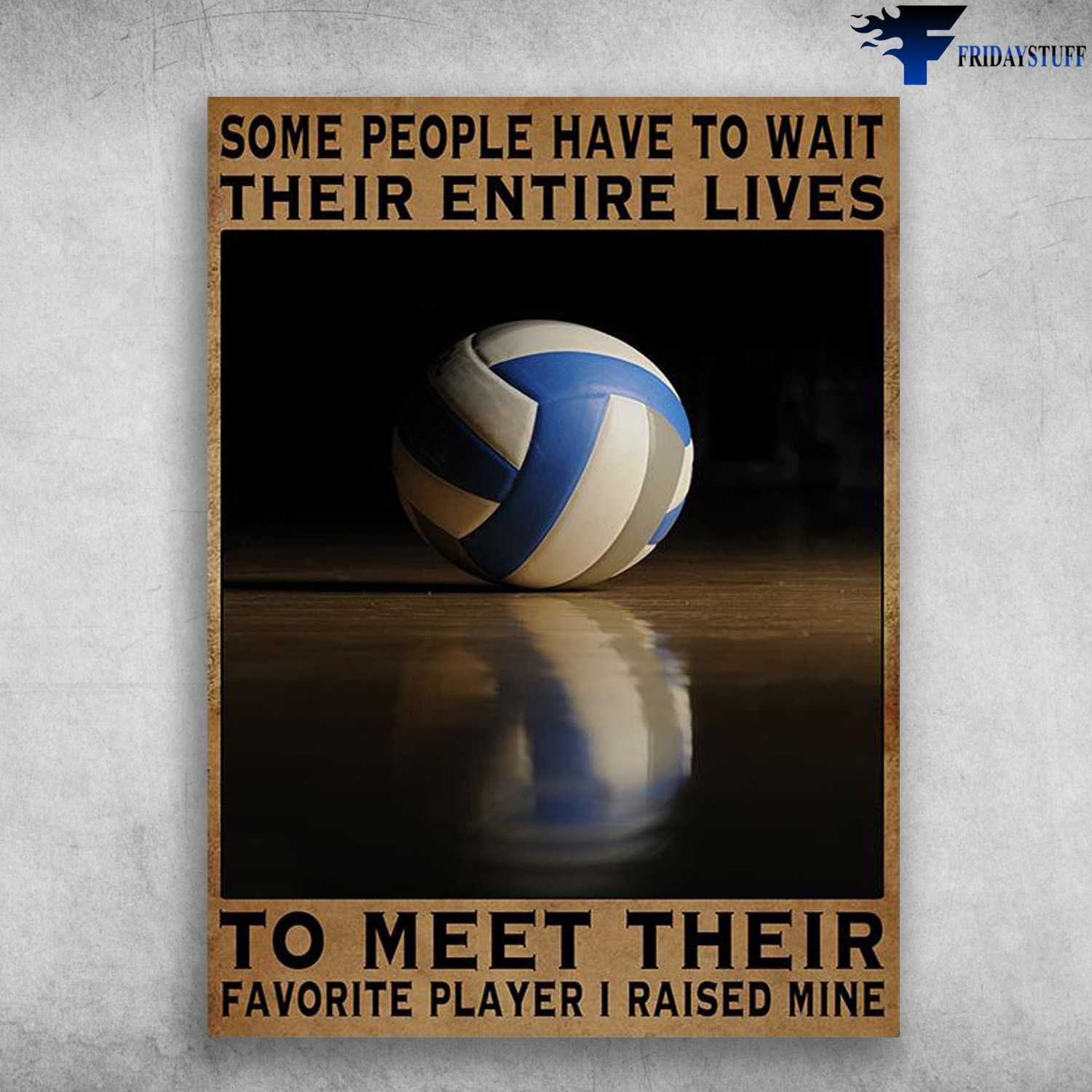 Volleyball Lover, Volleyball Poster - Some People Have To Wait Their Entire Lives, To Meet Their Favorite Player, I Raised Mine