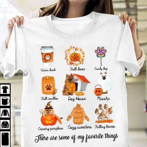 Warm drink, fall decor, candy dog, fall candles, carving pumpkins - Fall the wonderful season, Pomeranian dog