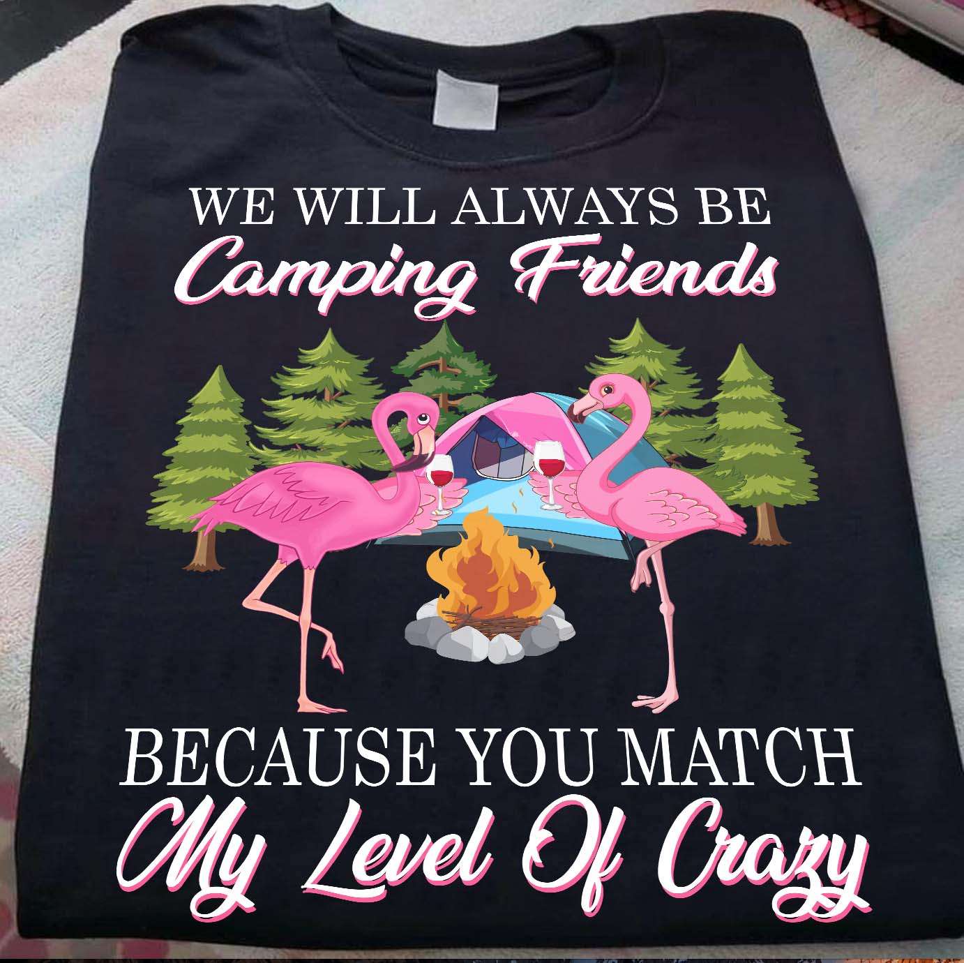 We will always be camping friends because you match my level of crazy - Crazy camping partners