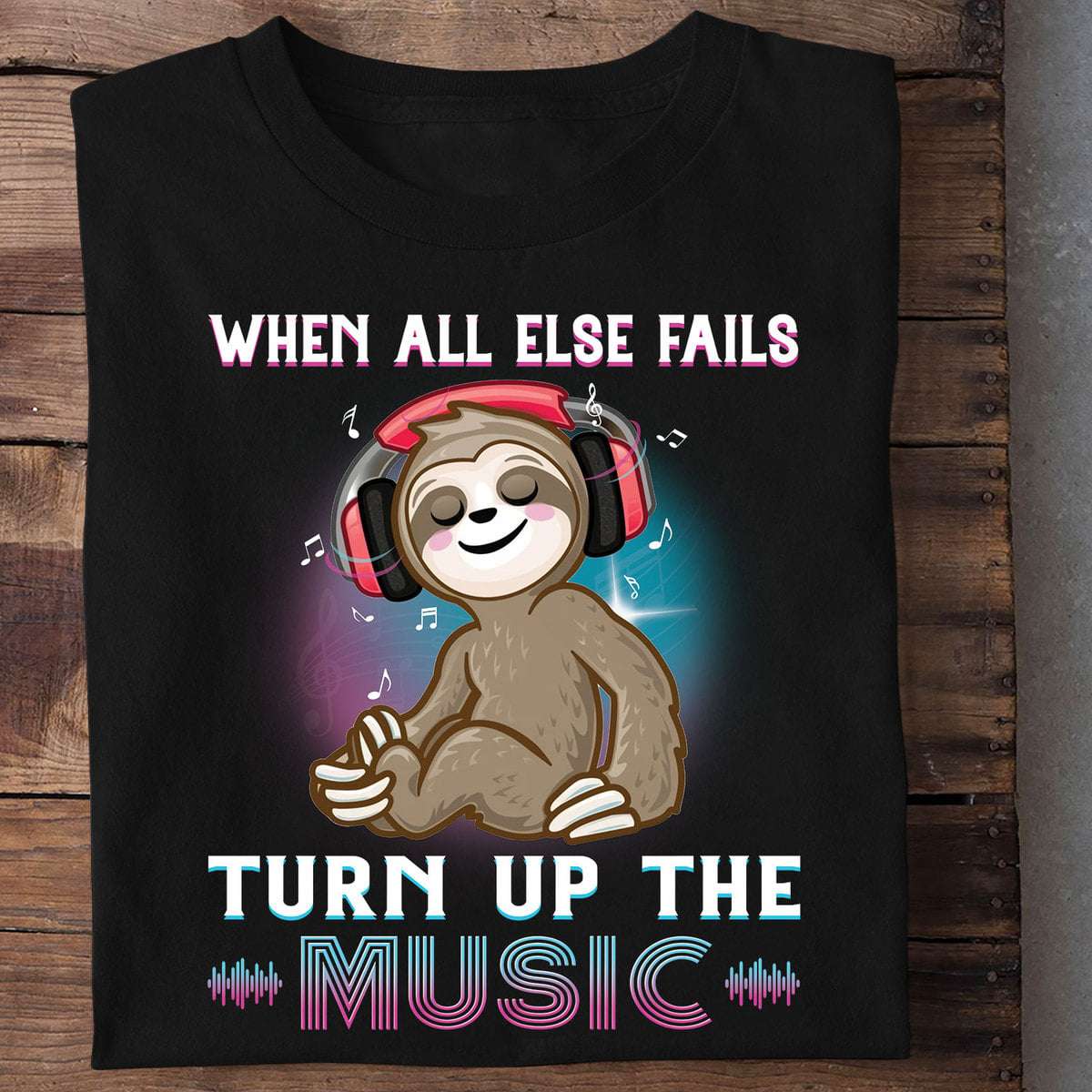 When all else fails, turn up the music - Sloth listen to music, sloth and music lover
