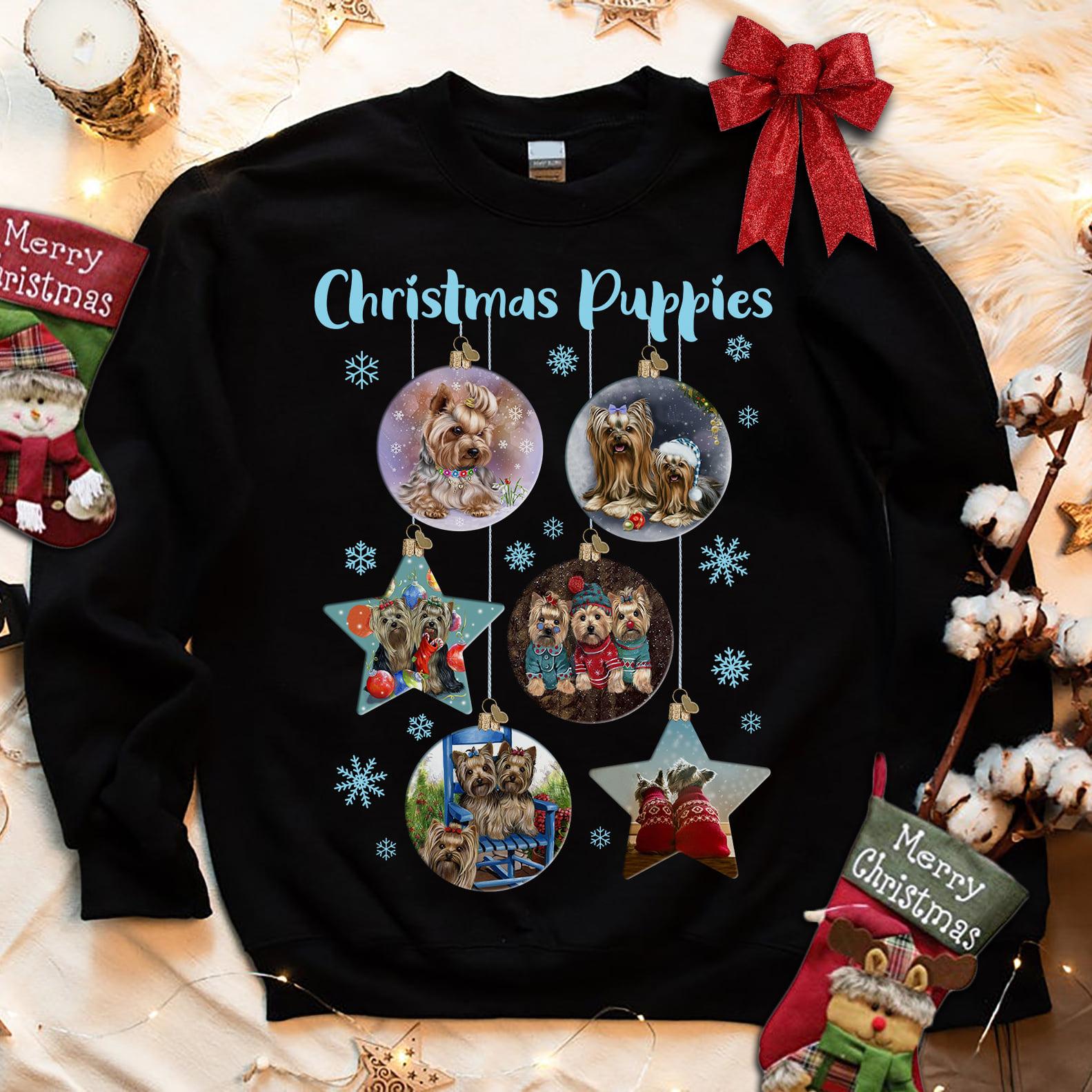 Yorkie Puppy Dog Bauble Christmas - Christmas Puppies