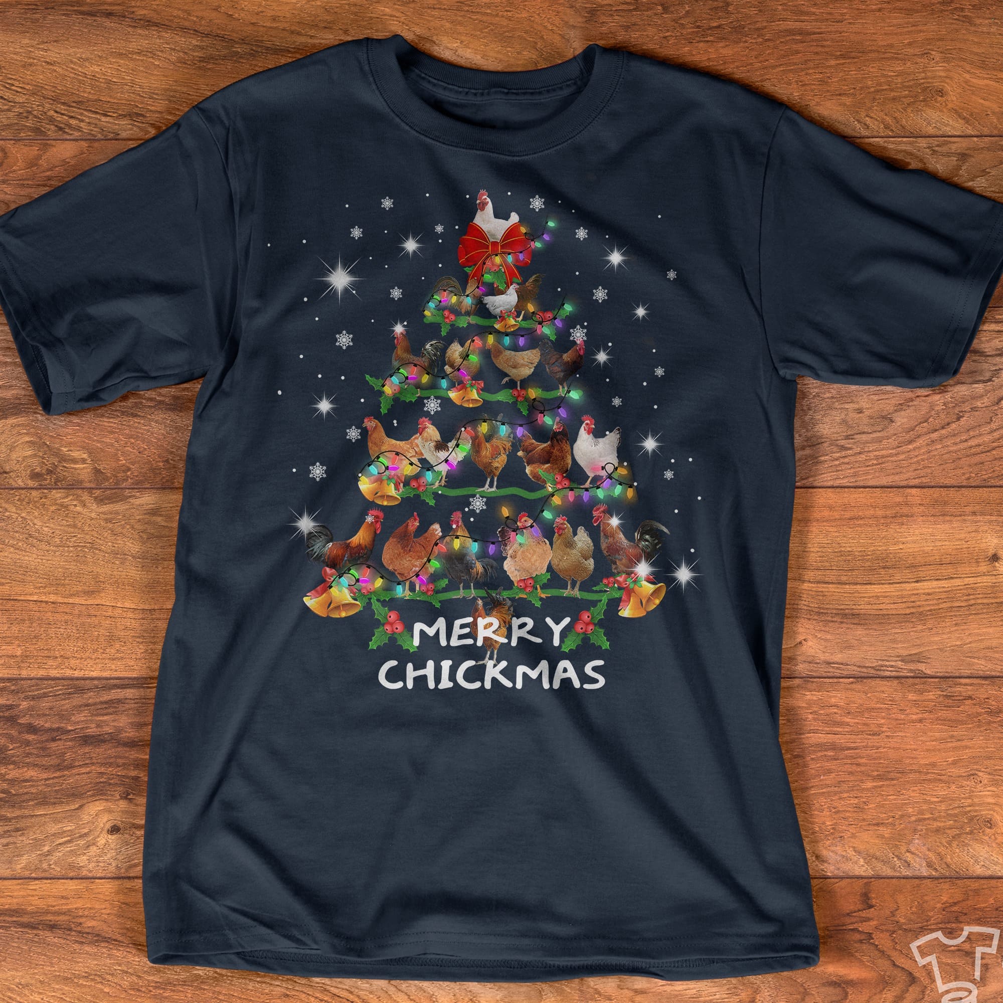 Christmas Chicken Tree Christmas Lights - Merry Chickmas