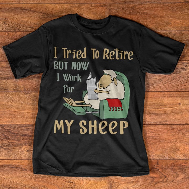 Sheep Reading Book - I tried to retire but now i work for my sheep