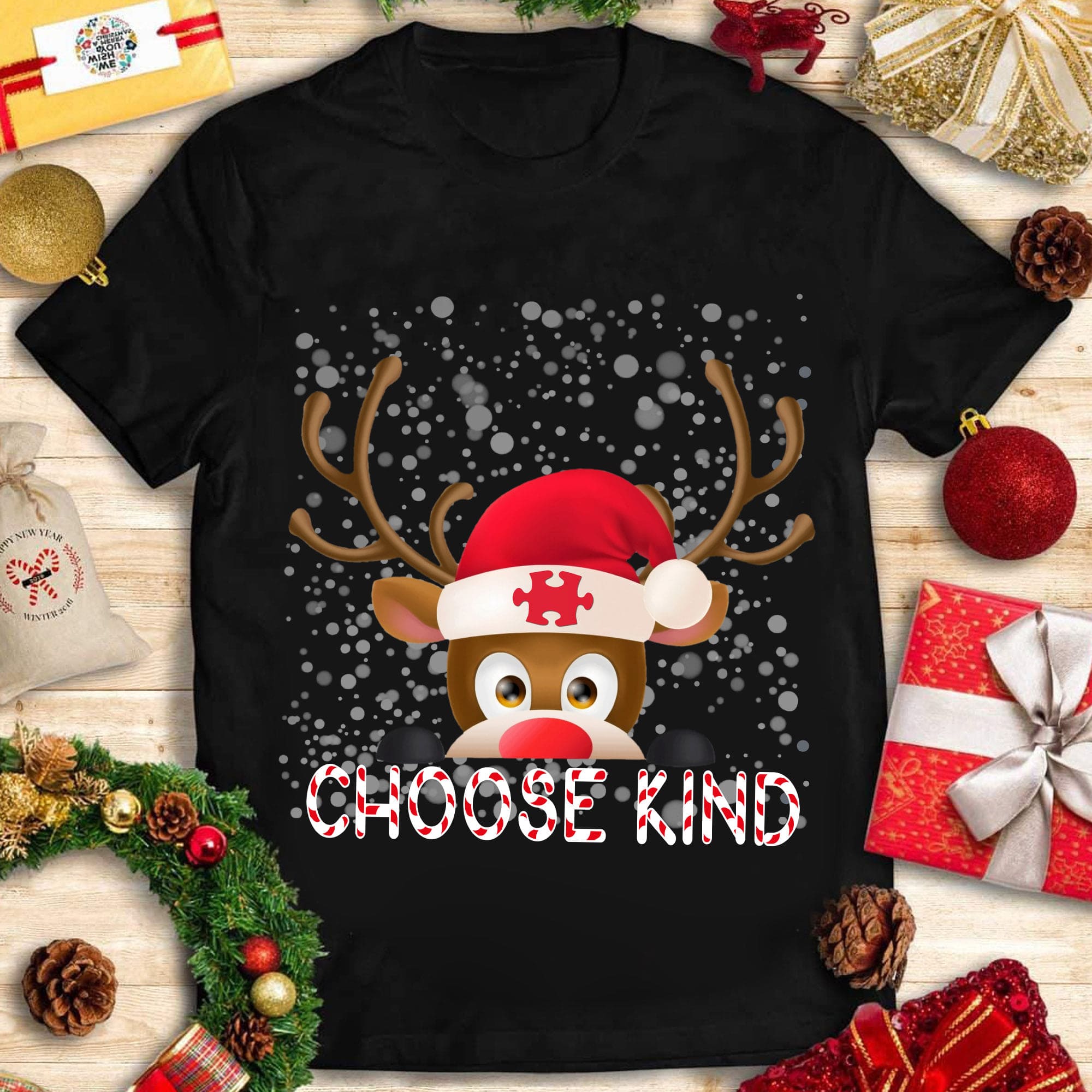 Autism Santa Reindeer Snow Christmas - Choose Kind
