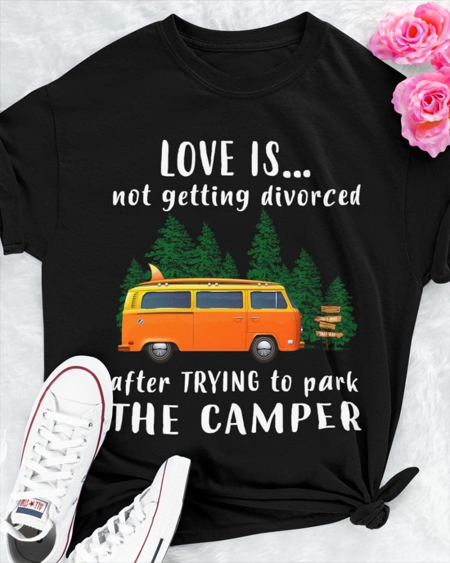 Camping Car Mountain Camping - Love is not getting divorced after trying to park the camper