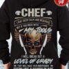 Evil Skull Chef - Chef i may seem calm and reserved but if you mess with my tools i will break out a level of crazy