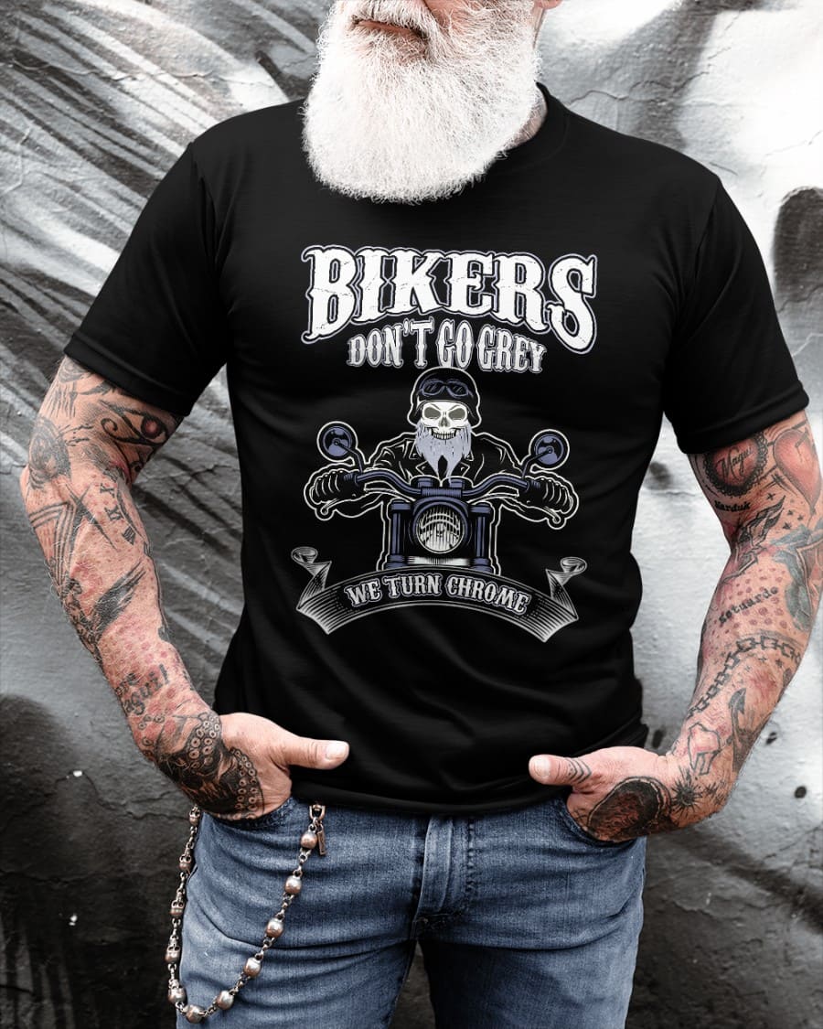 Skeleton Motorcycle - Bikers don't go grey we turn chrome