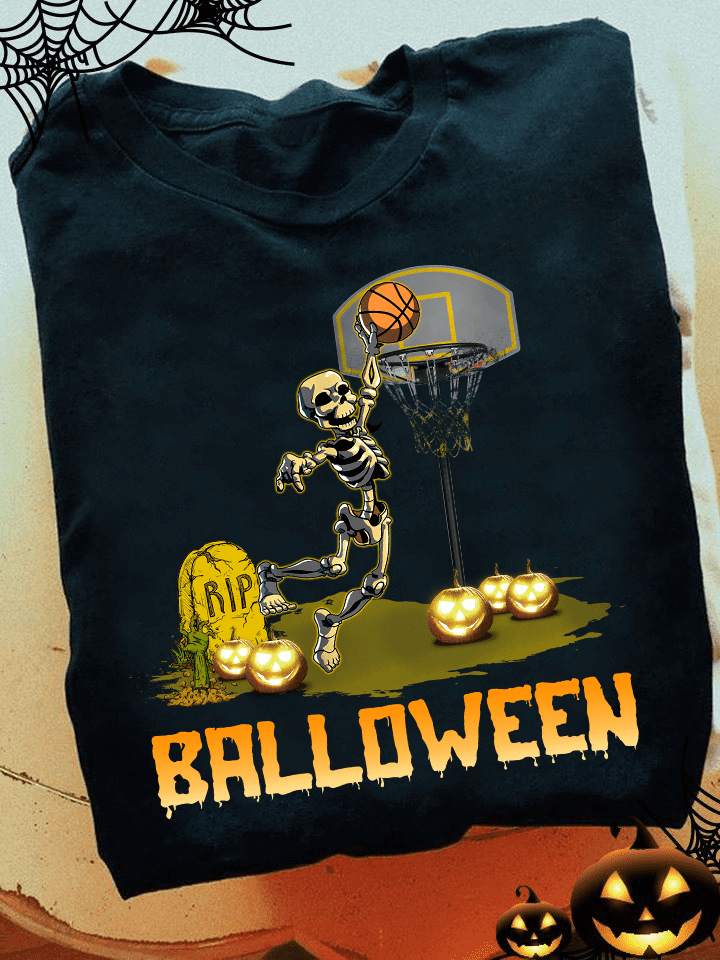Skeleton Playing Volleyball Halloween Costume - Volleyween