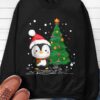 Funny Penguin Bird Xmas Santa Penguin Christmas Tree