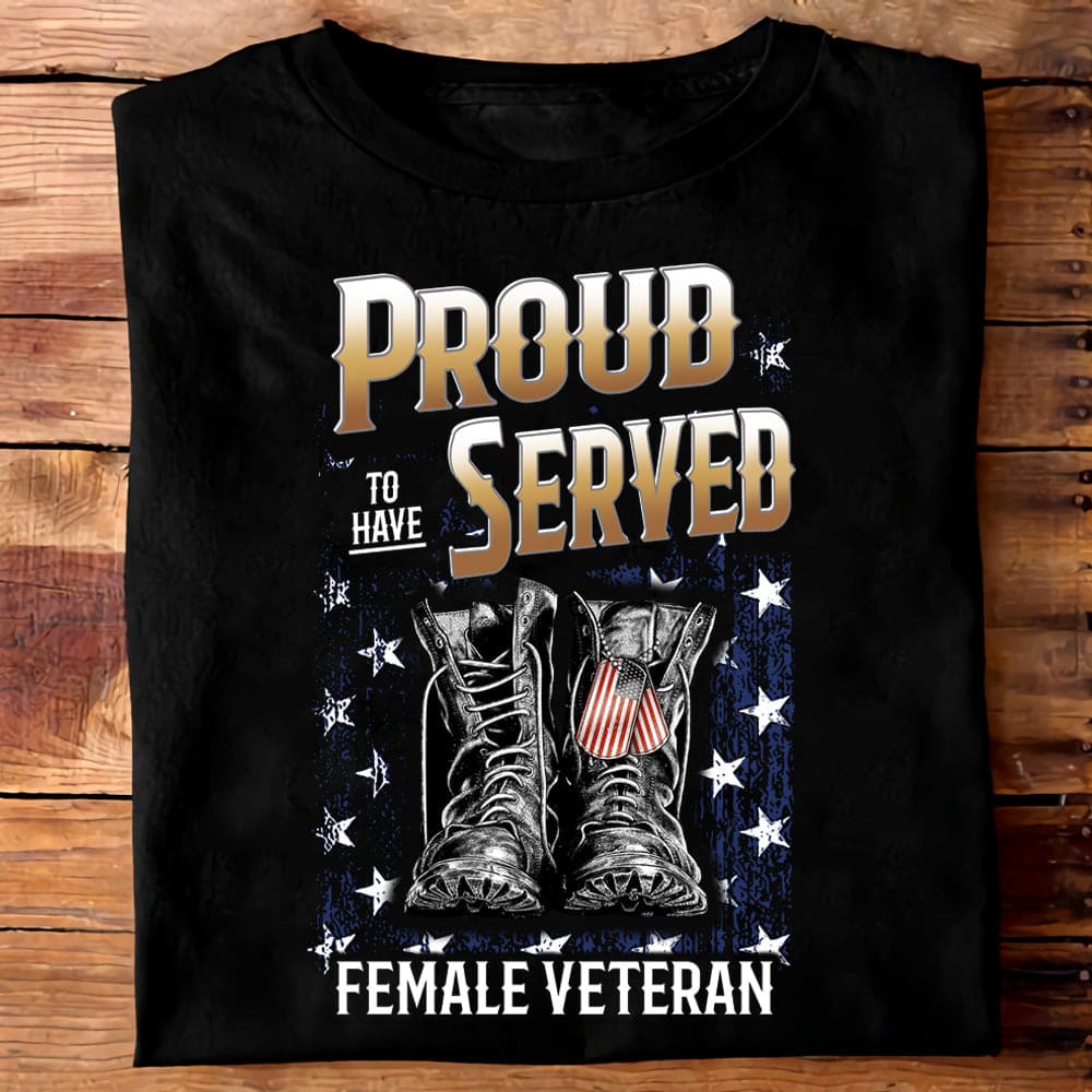 America Female Veteran Shoes - Proud to have served female veteran