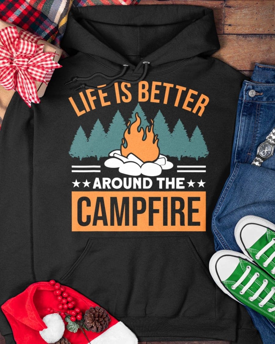 Campfire Gift For Camper - Life is better around the campfire