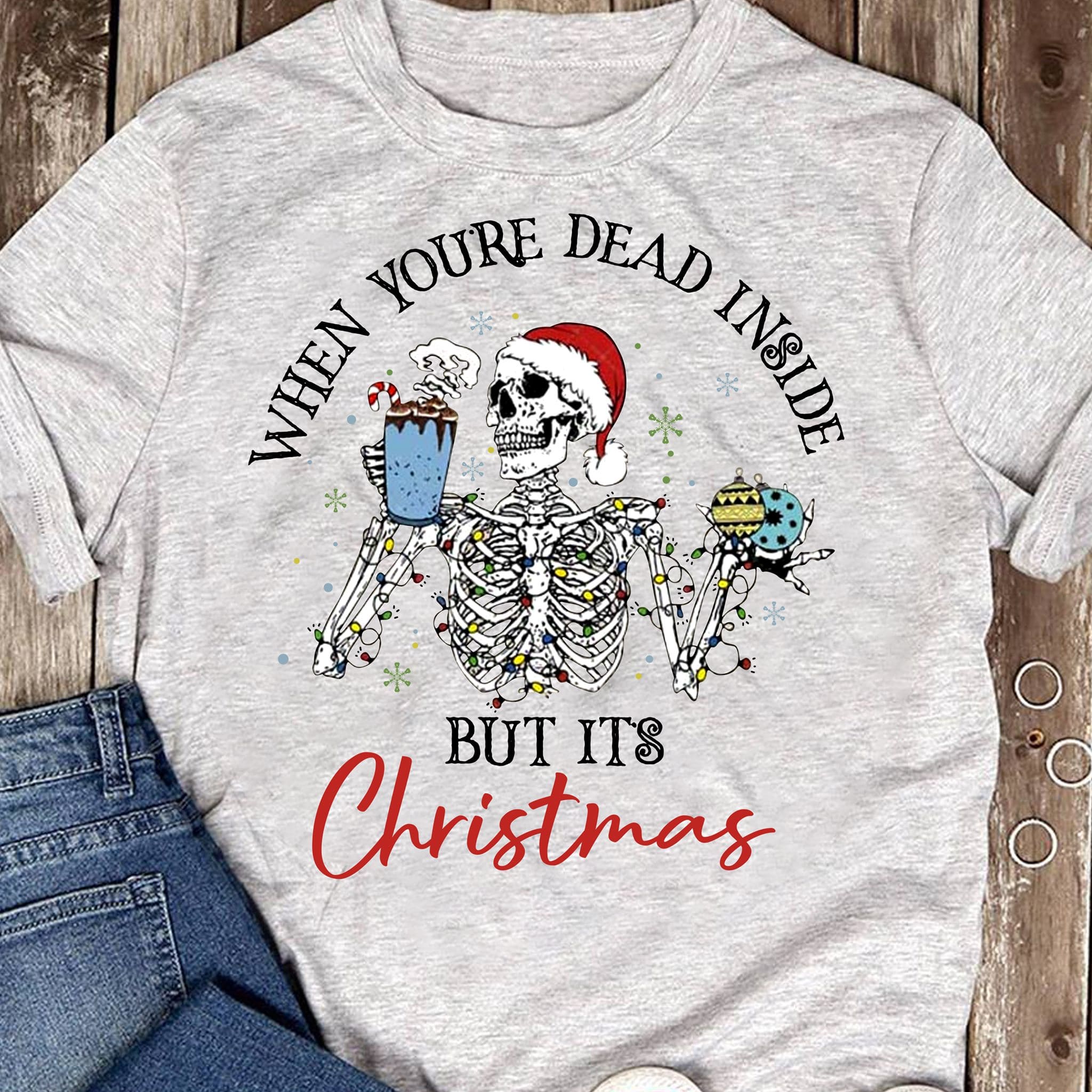Santa Skeleton Hot Chocolate - When you're dead inside but it's christmas