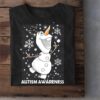 Snowman Autism Awareness Merry Christmas - Autism Awareness