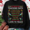 12 days of teaching math - Gift for math teacher, Christmas T-shirt for teacher