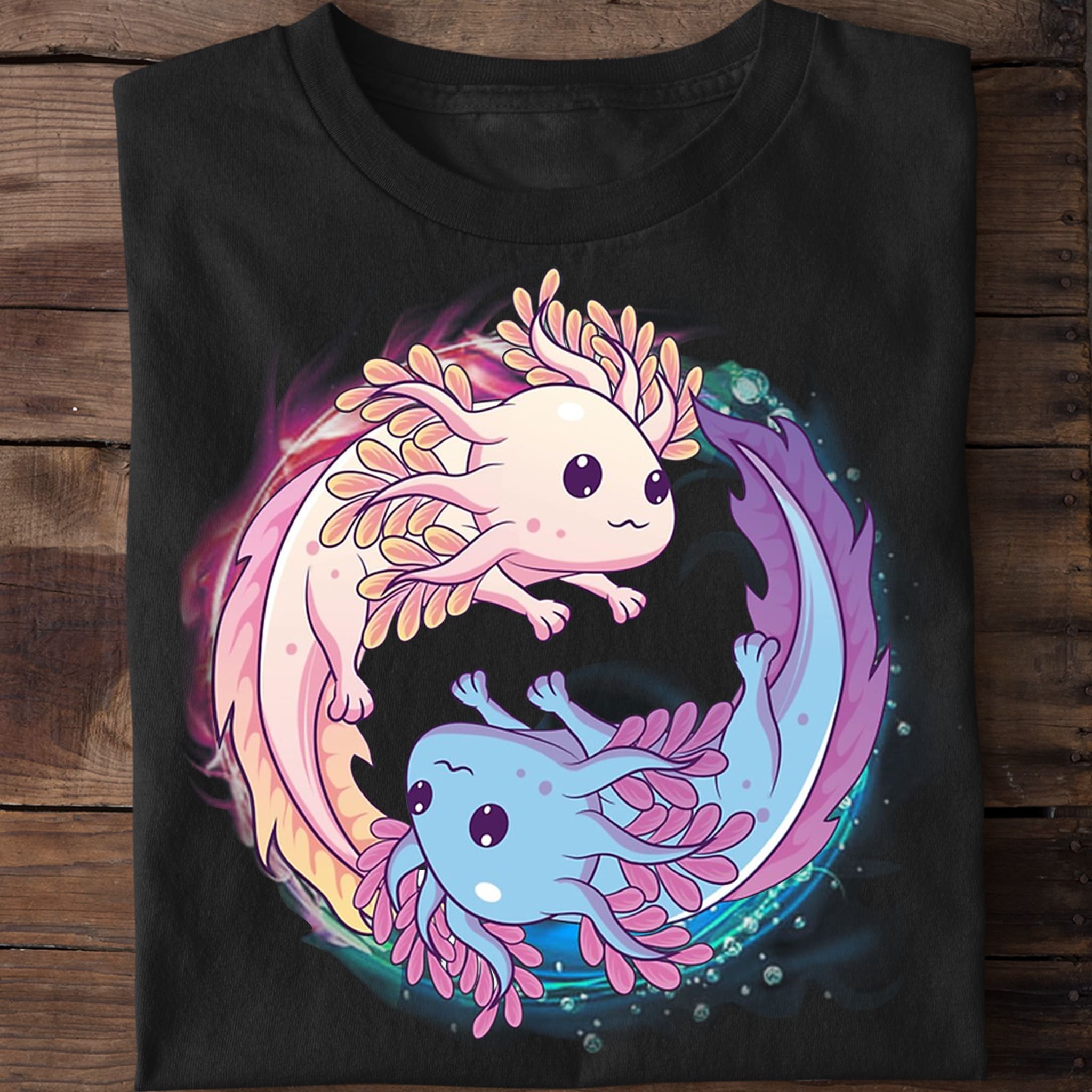 Axolotl Yin Yang Gift, Couple Cute Axolotl