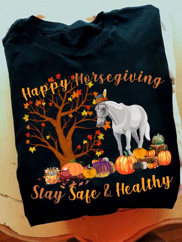 Horse Pumpkin Thanksgiving Gift - Happy horsegiving stay safe and healthy