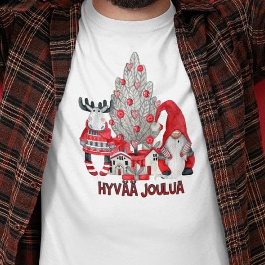 Finnish Merry Christmas Tontut - Hyvaa Joulua