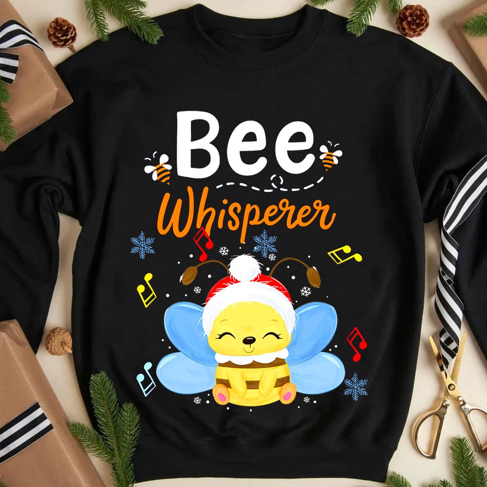 Bee Whisperer - Music Bee Santa Hat Christmas