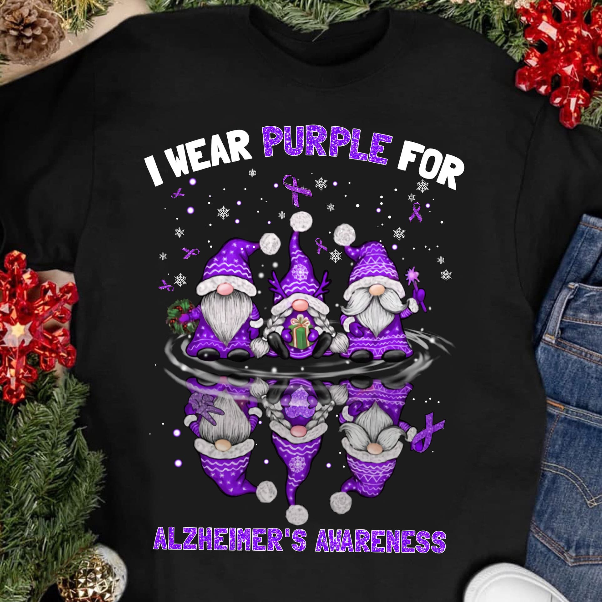 Alzheimer's Gnomes - I wear purple for alzheimer's awareness
