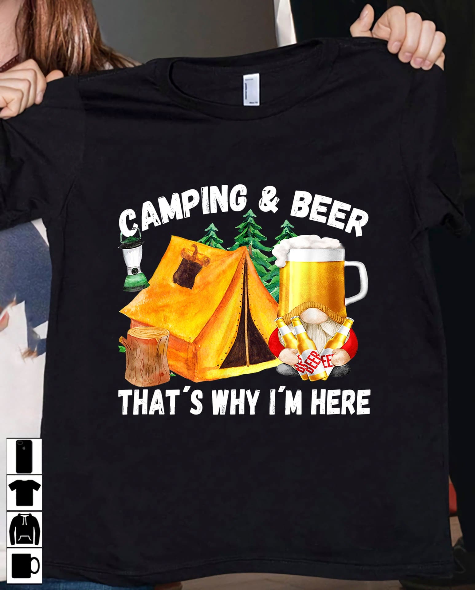 Camping Gnomes Beer - Camping and beer that's why i'm here Camping rules