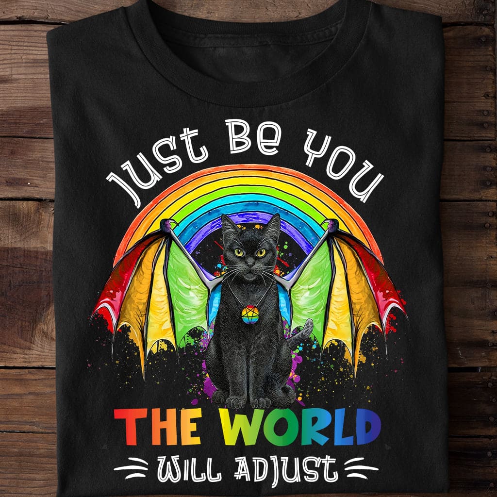 Evil Black Cat LGBT Rainbow - Just be you the world will adjust Saxophone