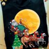 Santa Claus Riding Reindeer Horse Christmas Day Gift
