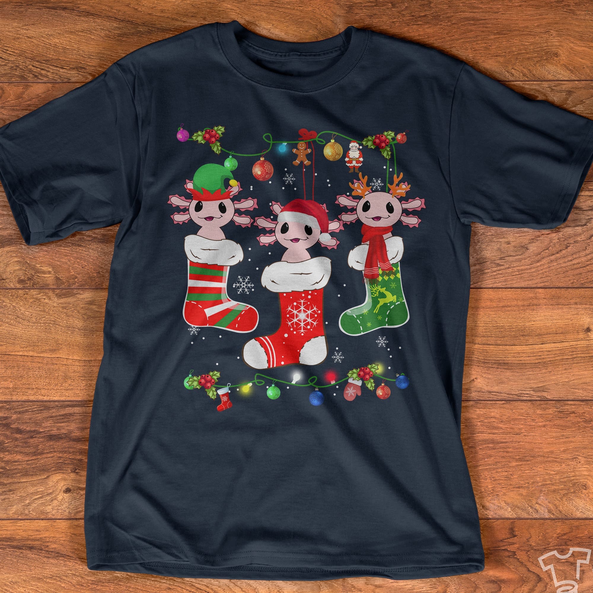 Christmas Axolotl Stocking Cute Ugly Christmas Sweater
