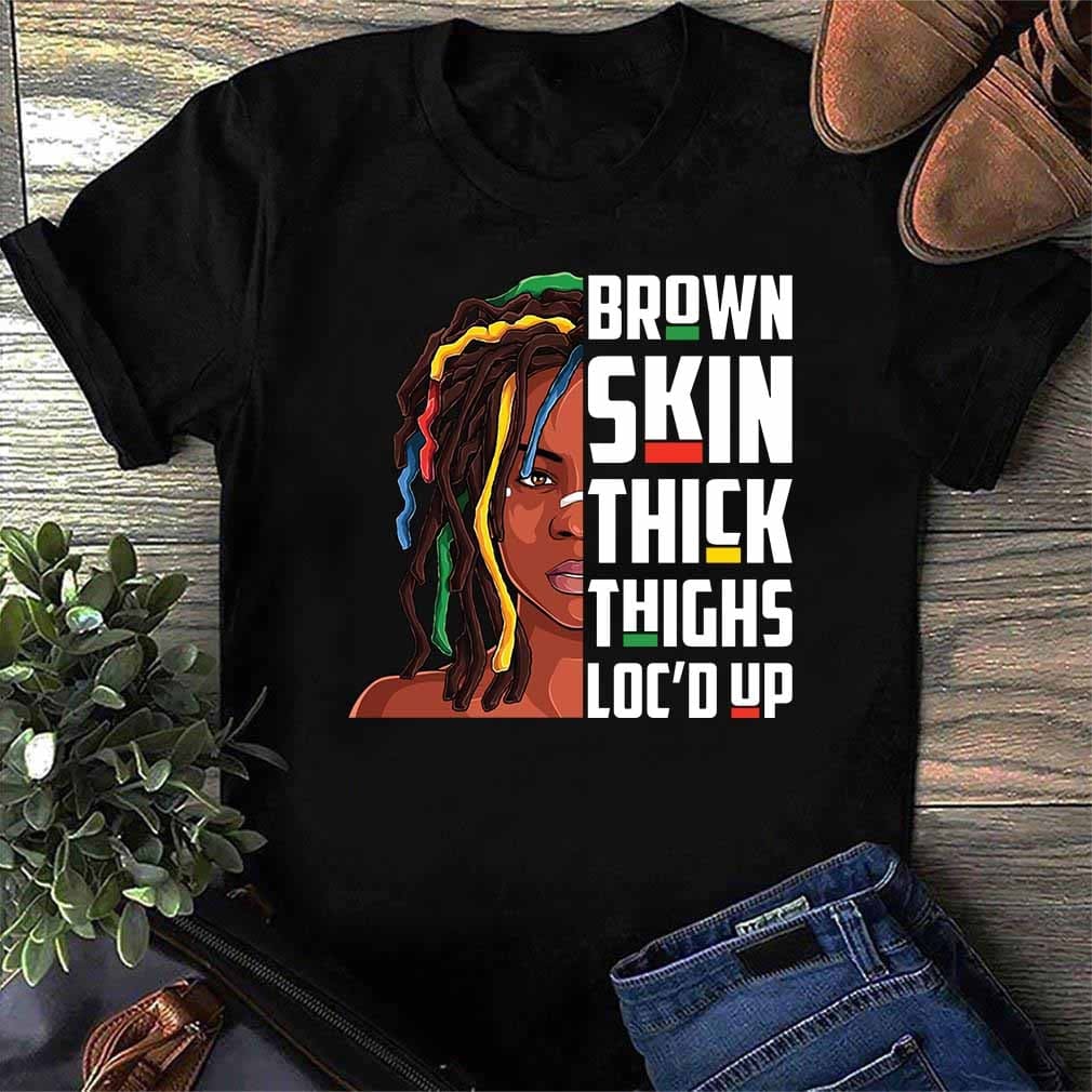 Brown Skin Thick Thighs Loc'd Up - Hair Afro Black Woman