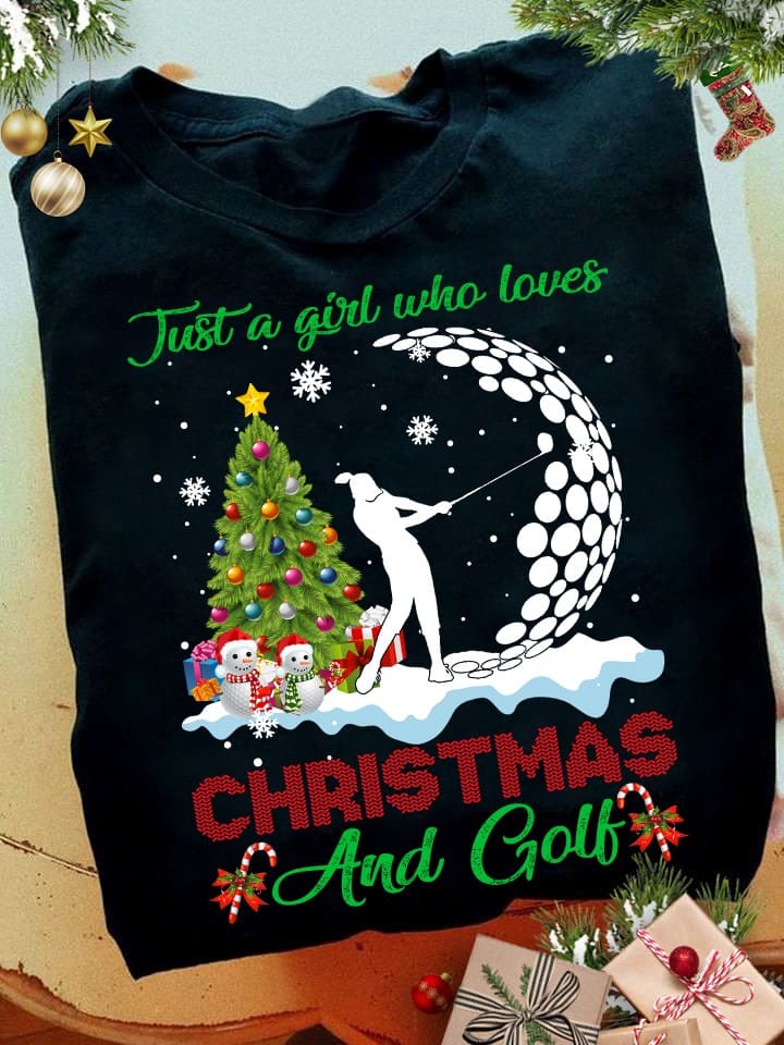 Golf Girl Merry Xmas - Just a girl who loves christmas and golf