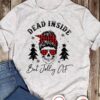 Christmas Skull Woman Face Ugly Sweater - Dead inside but Jolly at