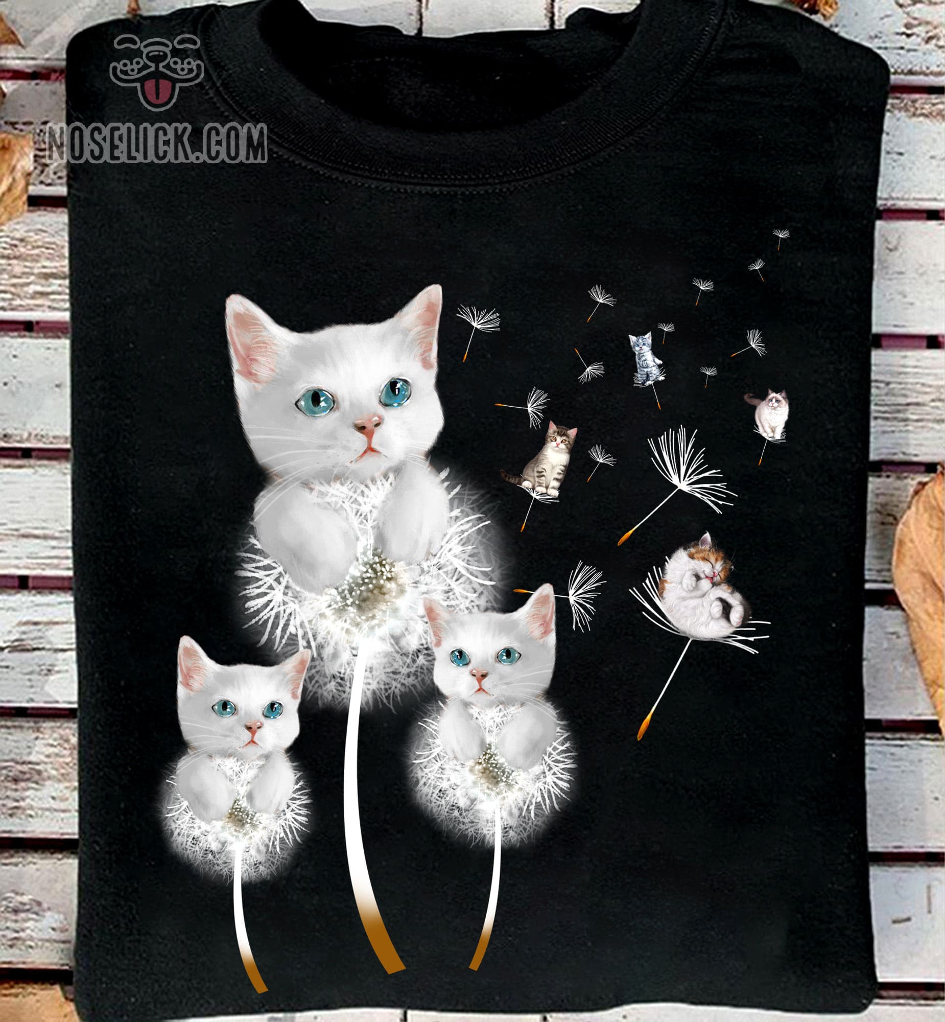 Cat Dandelion Flower T shirt Cat Lover Gifts