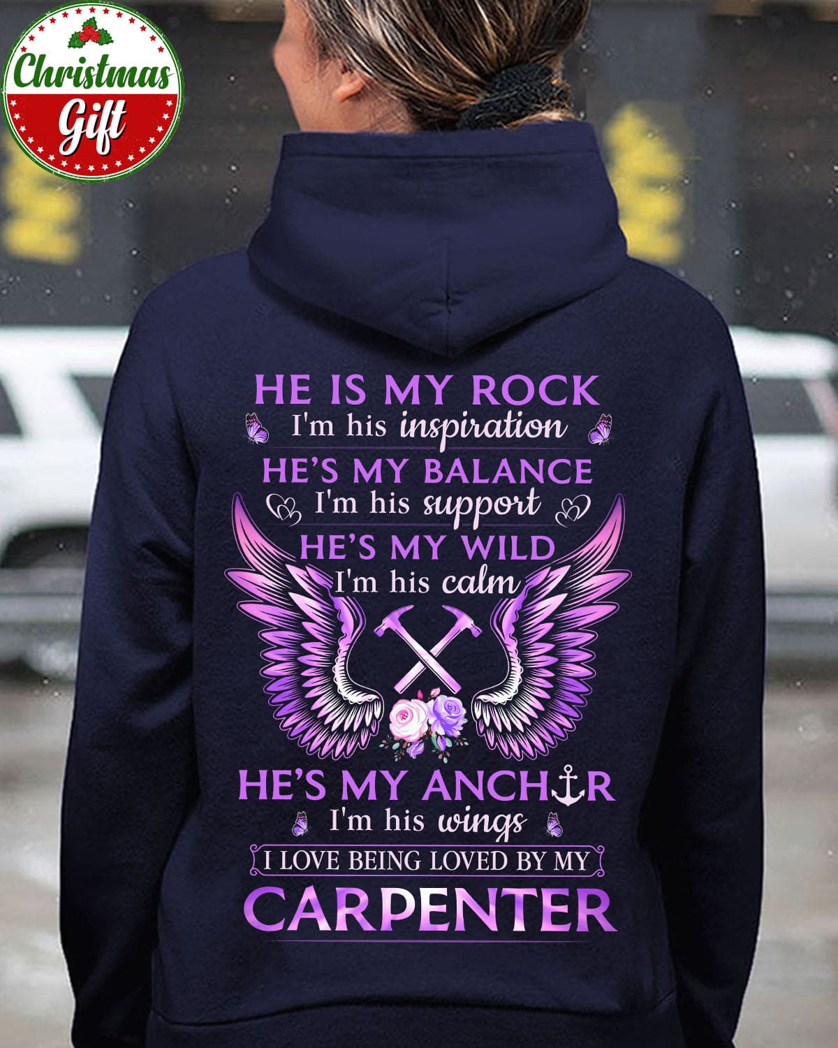 He is my rock i'm his inspiration he's my balance i'm his support he's my wild he's my anchor - Husband Carpenter