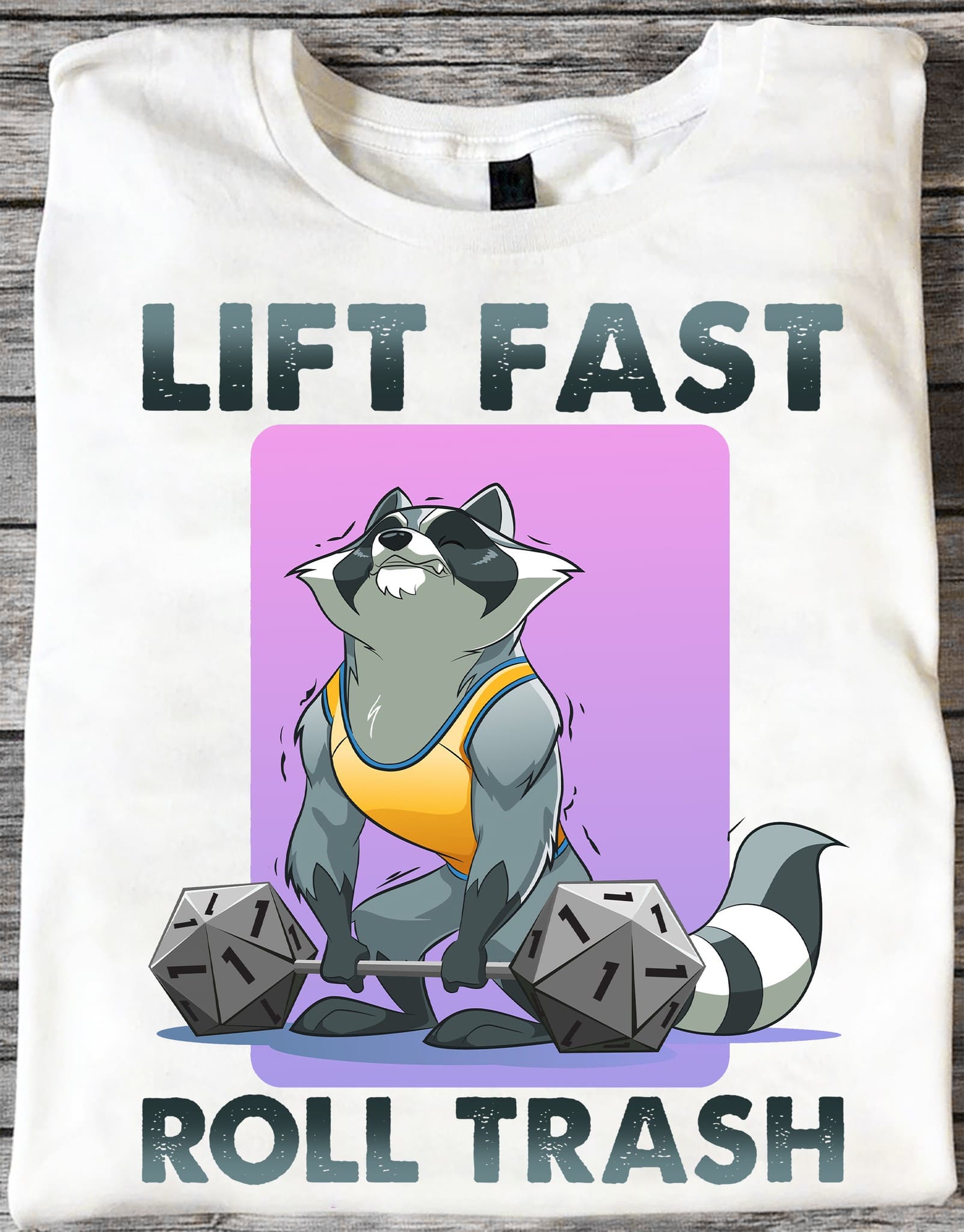 Raccoon Weight Lifting - Lift fast roll trash