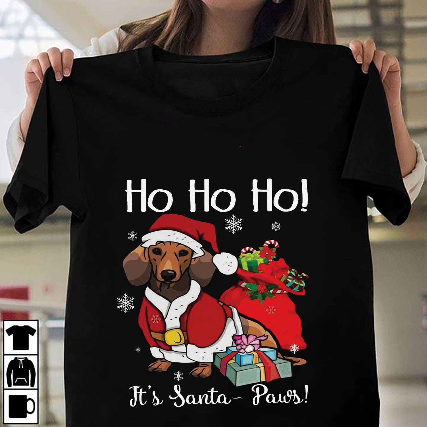 Santa Dachshund Christmas Gift - Ho ho ho! It's santa paws