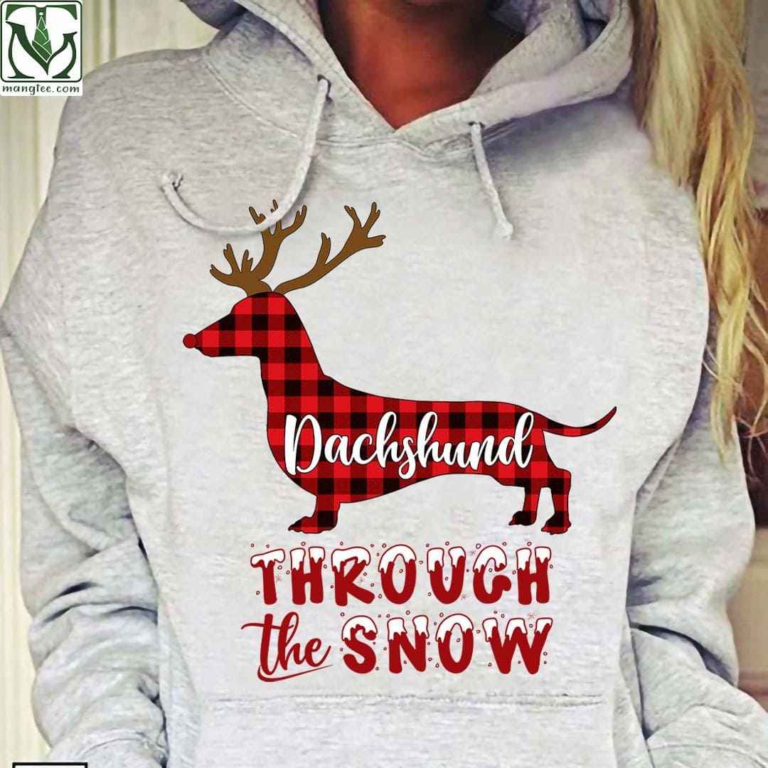 Reindeer Dachshund Ugly Christmas Sweater - Dachshund through the snow