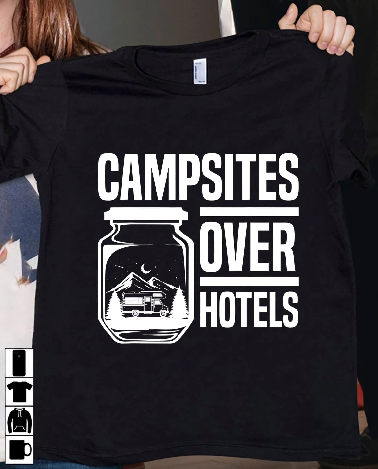 Campsites over hotel - Camping Car Gift For Camper