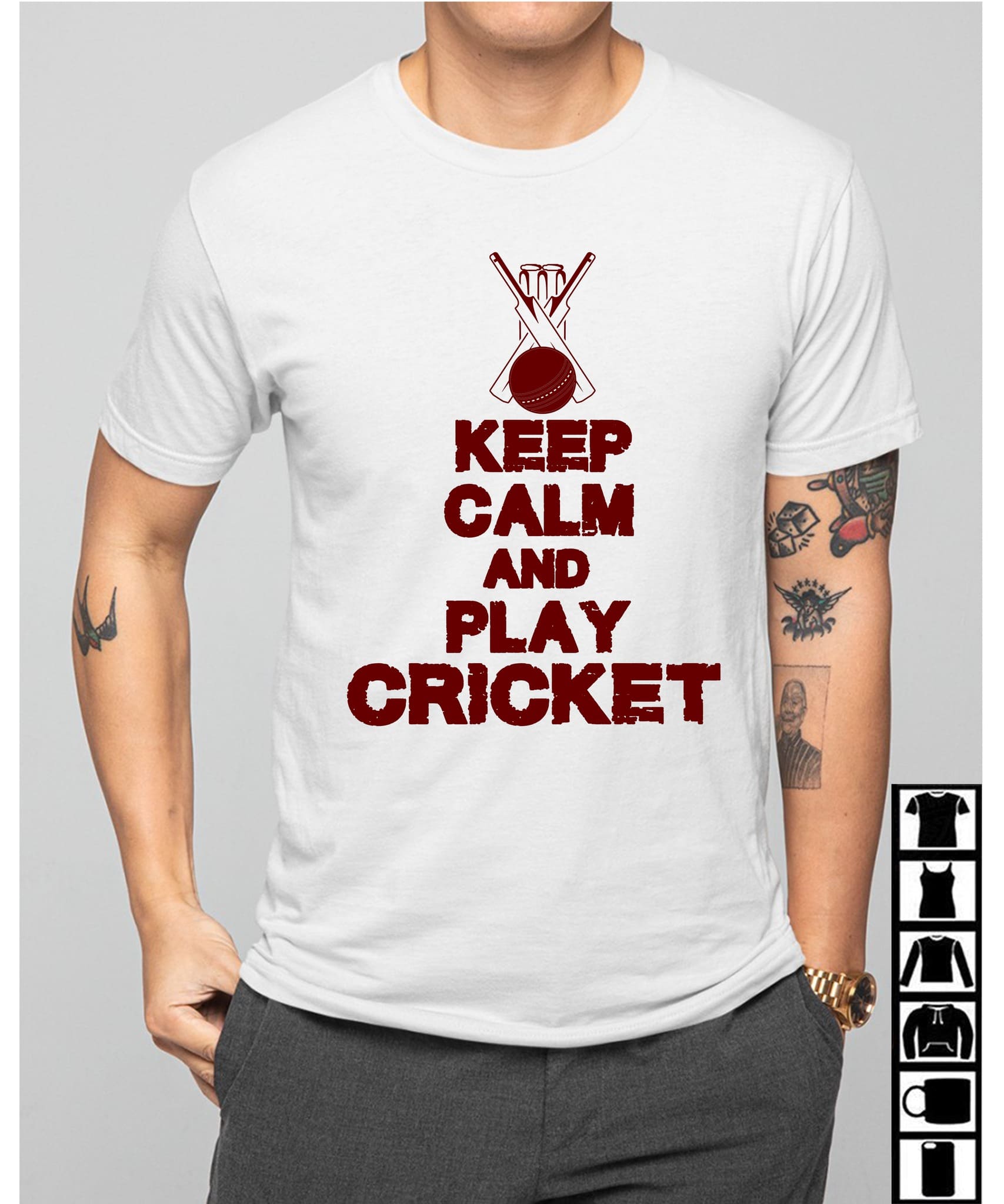 Cricket Sport - Keep calm and play cricket