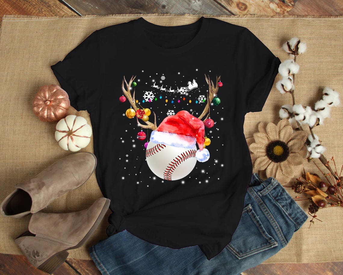 Baseball Santa Claus hat - Christmas ugly sweater, gift for baseballer