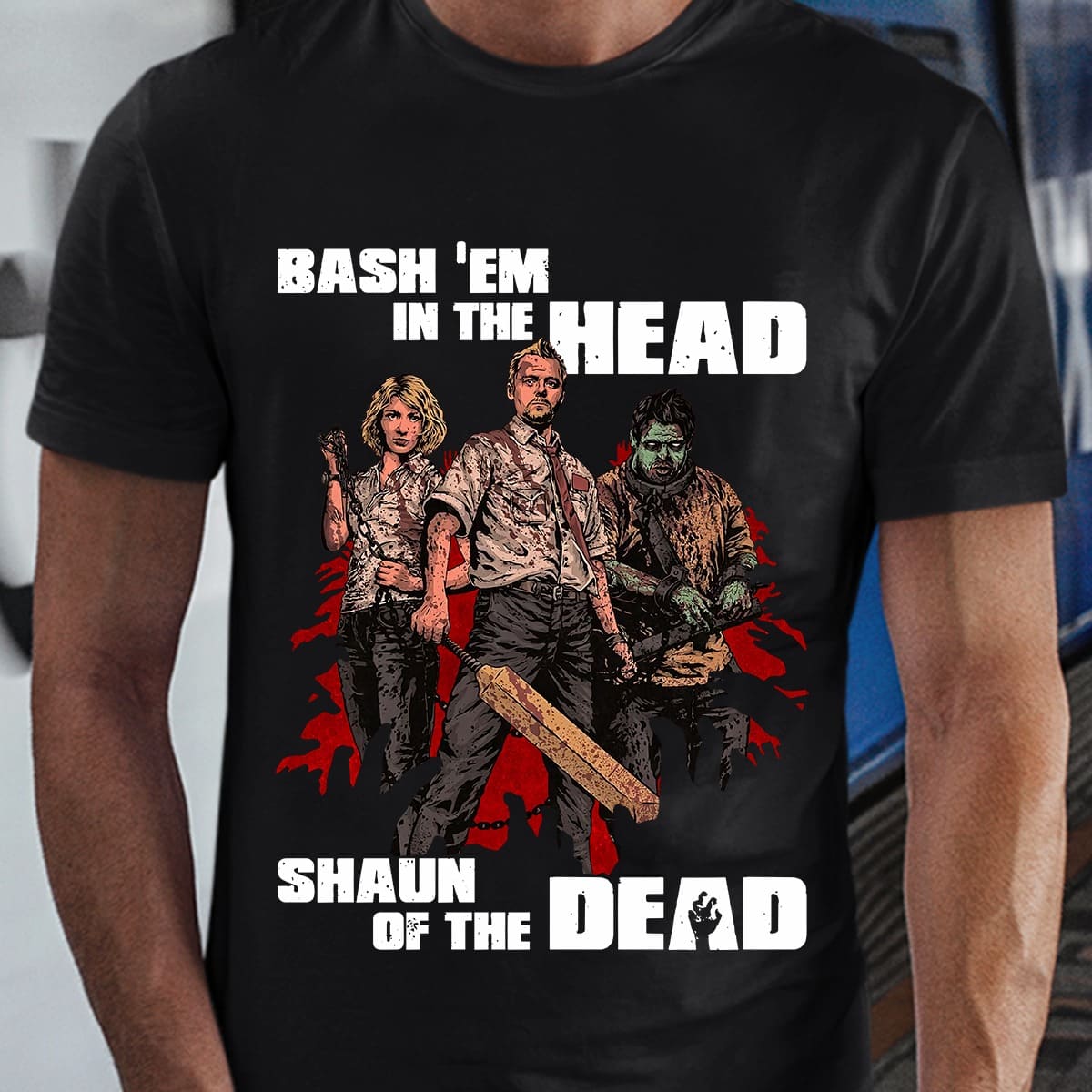 Bash em in the head, shaun of the dead - Zombie movie for Halloween