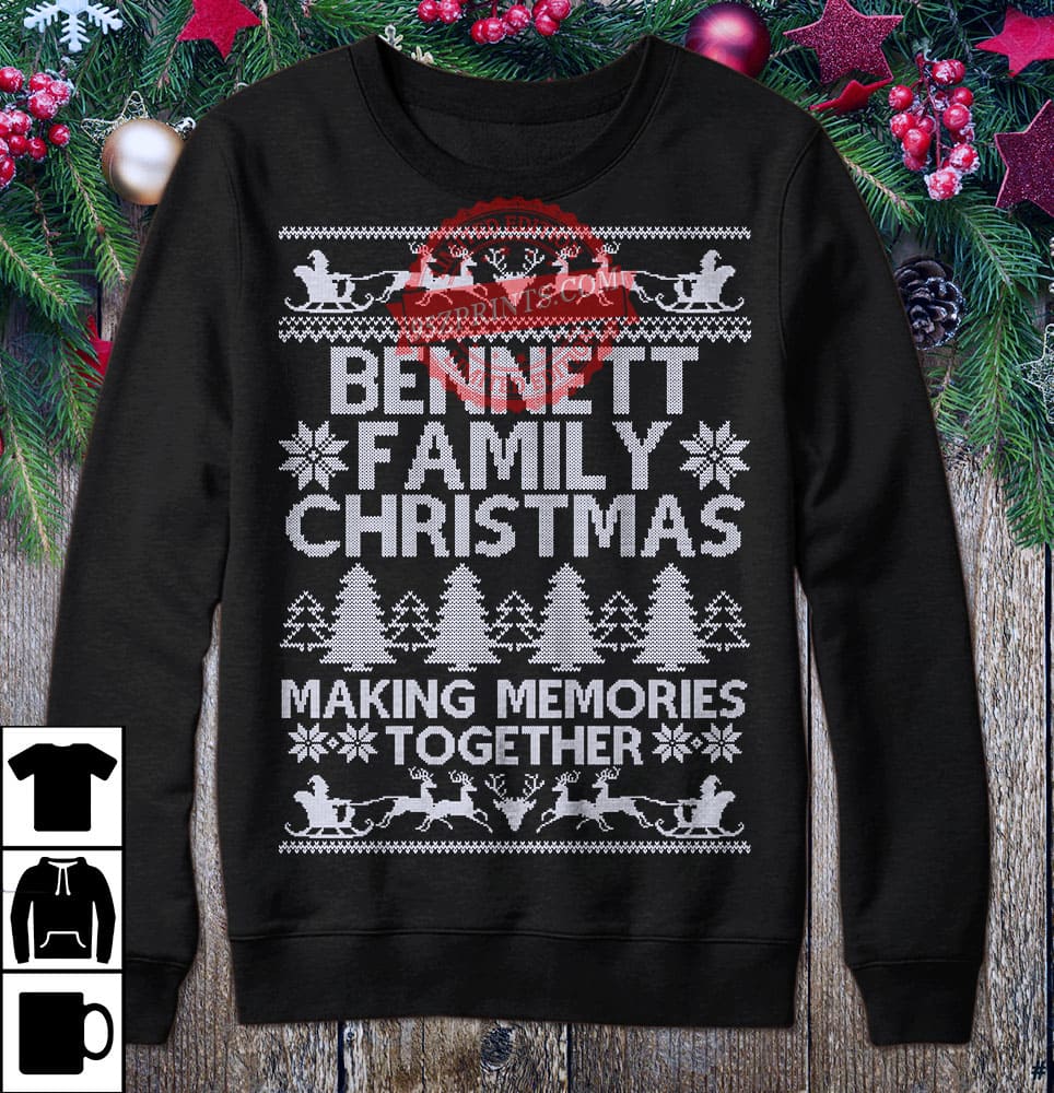 Bennett family Christmas, making memories together - Christmas ugly sweater