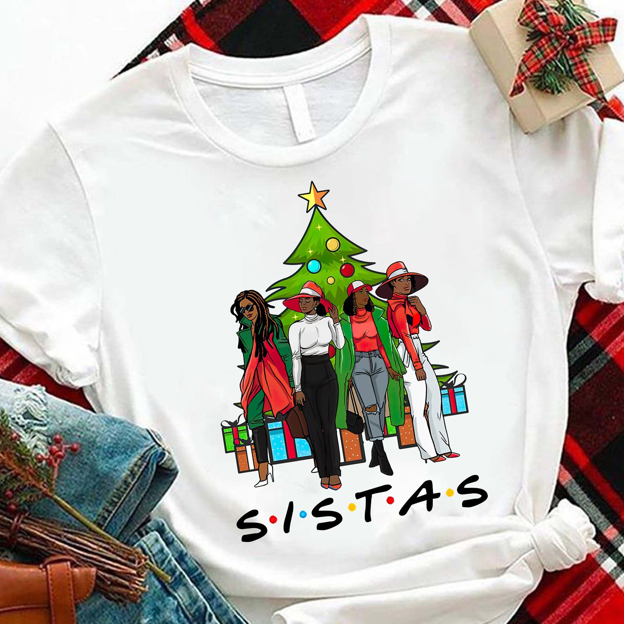 Black sistas - Christmas day tree, Gift for black sisters
