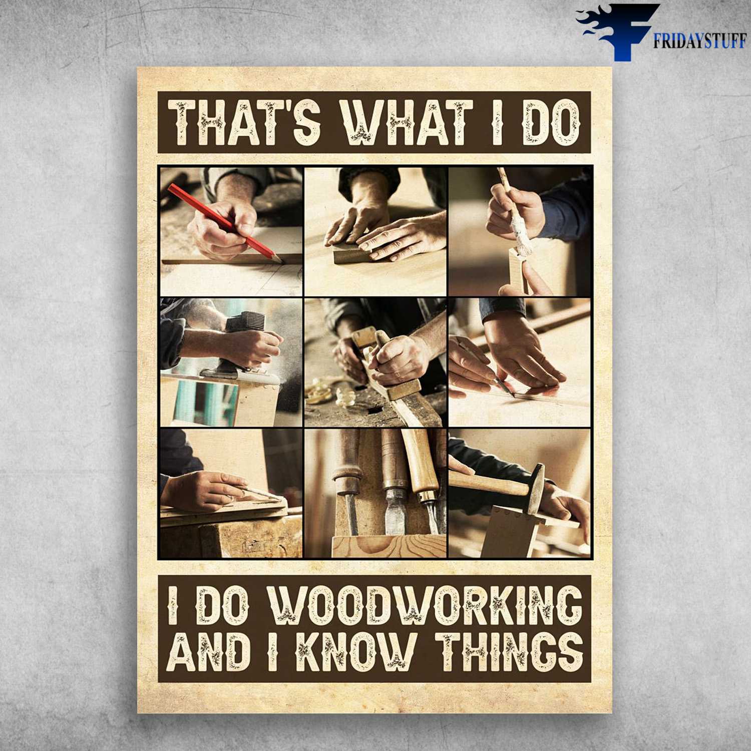 Carpenter Poster, That's What I Do, I Do Woodworking, And I Know Things