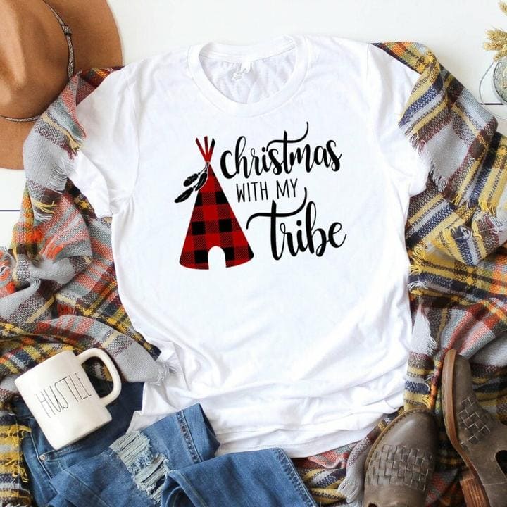 Christmas with my tribe - Native American, Native tribe, Christmas ugly sweater