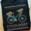 Cycologist T-shirt - Gift for biker, flower on bicycle